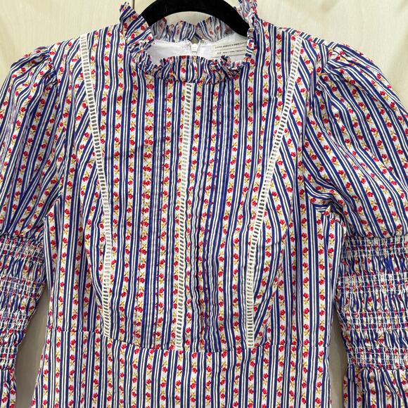 LAURA ASHLEY & URBAN OUTFITTERS Exclusive Maisy Mock Neck Mini Dress Size Small - Picture 4 of 12